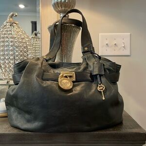 Blue Grayish Michael Kors Leather Bag
